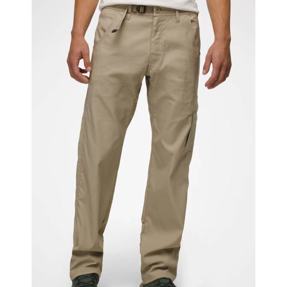 Prana Pants Men's Medium Khaki Stretch Zion Convertible Roll Up Hiking Outdoors